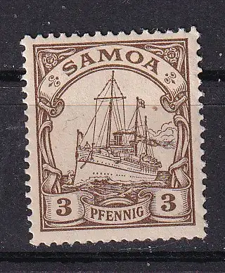 Dt. Kol. Samoa  Nr 7 Falz / Gummimängel / *