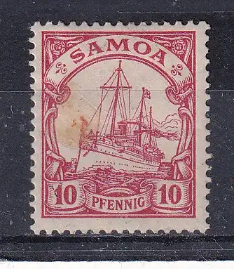 Dt. Kol. Samoa  Nr 9 Falz / Gummimängel / *