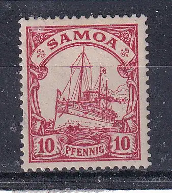 Dt. Kol. Samoa  Nr 9 Falz / Gummimängel / *