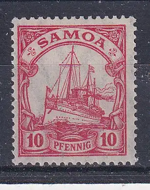 Dt. Kol. Samoa  Nr 9 Falz / Gummimängel / *