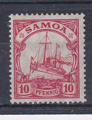 Dt. Kol. Samoa  Nr 9 Falz / Gummimängel / *