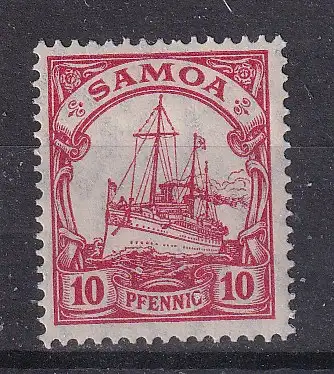 Dt. Kol. Samoa  Nr 9 Falz / Gummimängel / *