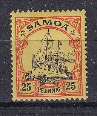 Dt. Kol. Samoa  Nr 11 Falz / Gummimängel / *