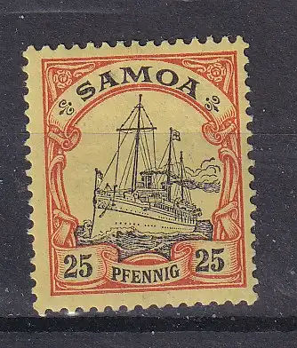 Dt. Kol. Samoa  Nr 11 Falz / Gummimängel / *