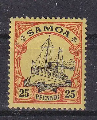 Dt. Kol. Samoa  Nr 11 Falz / Gummimängel / *