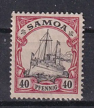 Dt. Kol. Samoa  Nr 13 Falz / Gummimängel / *