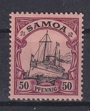 Dt. Kol. Samoa  Nr 14 Falz / Gummimängel / *