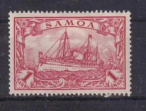 Dt. Kol. Samoa  Nr 16 Falz / Gummimängel / *