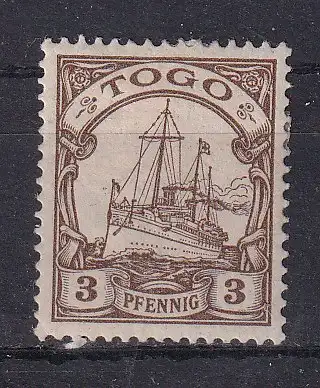 Dt. Kol. Togo  Nr 7 Falz / Gummimängel / *