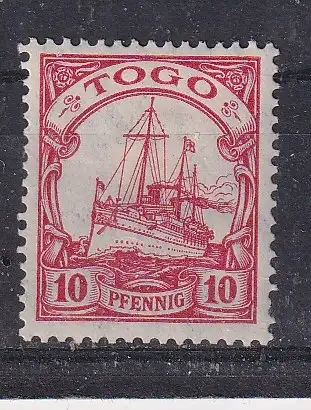 Dt. Kol. Togo  Nr 22 Falz / Gummimängel / *