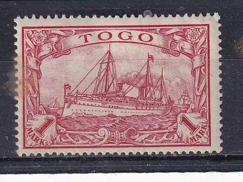 Dt. Kol. Togo  Nr 16 Falz / Gummimängel / *