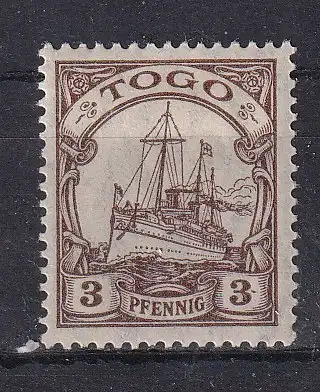 Dt. Kol. Togo  Nr 20 Falz / Gummimängel / *