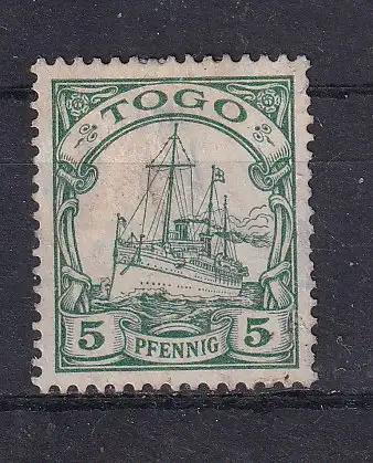 Dt. Kol. Togo  Nr 21 Falz / Gummimängel / *