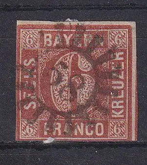 Altdeutschland Bayern  Nr 4 II Gestempelt (Posten)