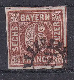 Altdeutschland Bayern  Nr 4 II Gestempelt (Posten)