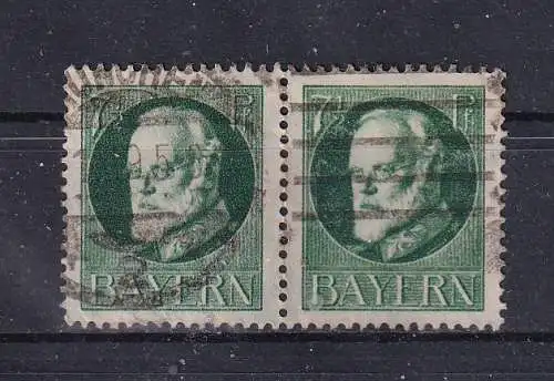 Altdeutschland Bayern  Nr 113 waag Paar Gestempelt (Posten)