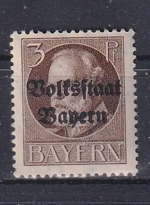 Altdeutschland Bayern  Nr 116 A Falz / Gummimängel / *