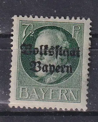 Altdeutschland Bayern  Nr 118 Falz / Gummimängel / *