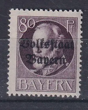 Altdeutschland Bayern  Nr 127 Falz / Gummimängel / *