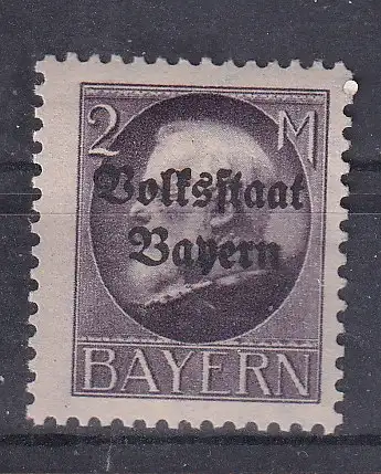 Altdeutschland Bayern  Nr 128 Falz / Gummimängel / *