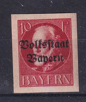 Altdeutschland Bayern  Nr 119 B Falz / Gummimängel / *