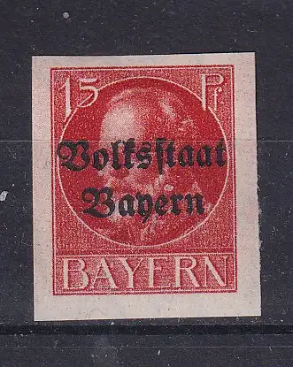 Altdeutschland Bayern  Nr 120 B Falz / Gummimängel / *