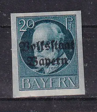 Altdeutschland Bayern  Nr 121 B Falz / Gummimängel / *