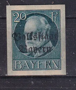 Altdeutschland Bayern  Nr 121 B Falz / Gummimängel / *