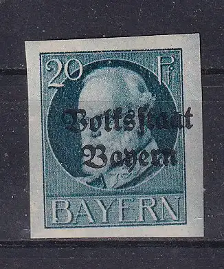 Altdeutschland Bayern  Nr 121 B Falz / Gummimängel / *