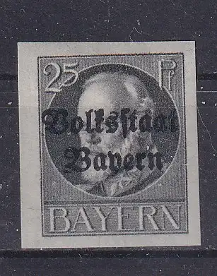 Altdeutschland Bayern  Nr 122 B Falz / Gummimängel / *