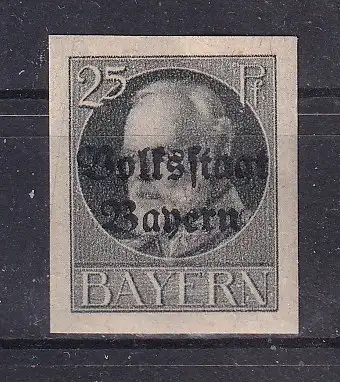 Altdeutschland Bayern  Nr 122 B Falz / Gummimängel / *