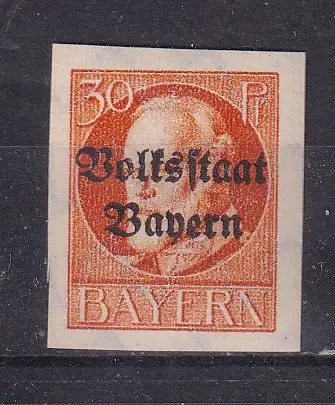 Altdeutschland Bayern  Nr 123 B Falz / Gummimängel / *