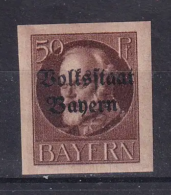 Altdeutschland Bayern  Nr 125 B Falz / Gummimängel / *