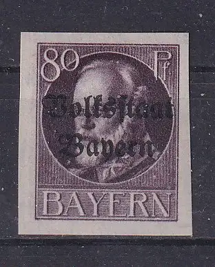 Altdeutschland Bayern  Nr 127 B Falz / Gummimängel / *