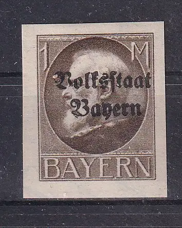 Altdeutschland Bayern  Nr 128 B Falz / Gummimängel / *