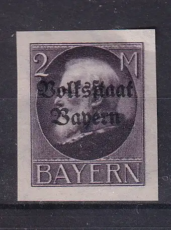 Altdeutschland Bayern  Nr 129 B Falz / Gummimängel / *