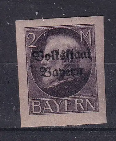 Altdeutschland Bayern  Nr 129 B Falz / Gummimängel / *