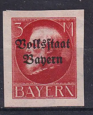 Altdeutschland Bayern  Nr 130 B Falz / Gummimängel / *