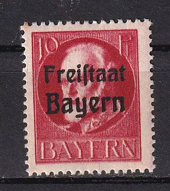 Altdeutschland Bayern  Nr 155 A Falz / Gummimängel / *