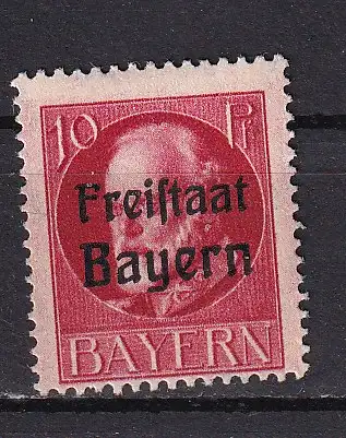 Altdeutschland Bayern  Nr 155 A Falz / Gummimängel / *