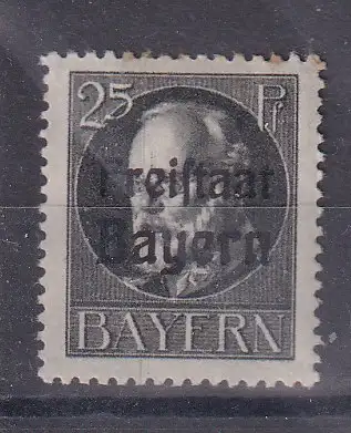 Altdeutschland Bayern  Nr 158 A Falz / Gummimängel / *