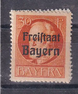 Altdeutschland Bayern  Nr 159 A Falz / Gummimängel / *