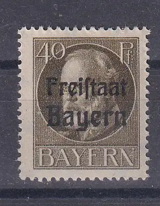 Altdeutschland Bayern  Nr 160 A Falz / Gummimängel / *