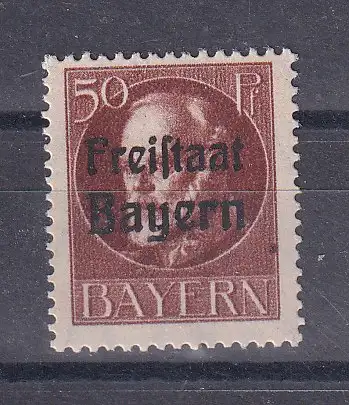 Altdeutschland Bayern  Nr 161 A Falz / Gummimängel / *