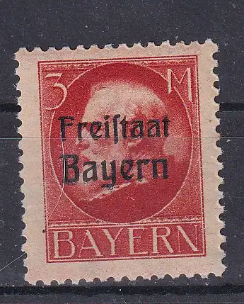 Altdeutschland Bayern  Nr 167 A Falz / Gummimängel / *