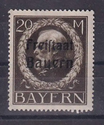 Altdeutschland Bayern  Nr 170 A Falz / Gummimängel / *