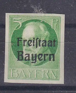 Altdeutschland Bayern  Nr 153 B Falz / Gummimängel / *