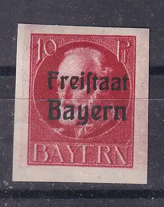 Altdeutschland Bayern  Nr 155 B Falz / Gummimängel / *