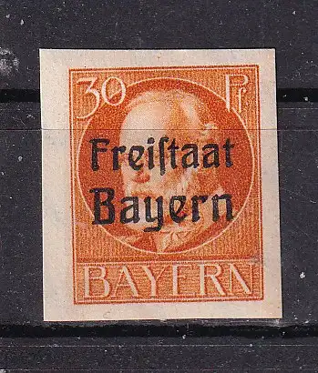 Altdeutschland Bayern  Nr 159 B Falz / Gummimängel / *