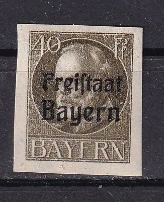 Altdeutschland Bayern  Nr 160 B Falz / Gummimängel / *